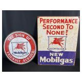 Mobilgas Metal Signs