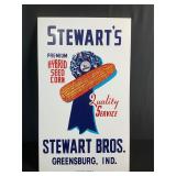Stewartï¿½s Seed Corn Metal Sign