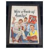 7UP Framed Advertising 1948
