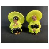 Vintage Ceramic Oriental Asian Man & Woman