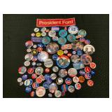 Political Buttons & President Ford Bumper Sticker