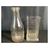 Keystone Beater Jar & J.Leroy Milk Bottle
