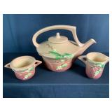Roseville TeaPot Creamer & Sugar