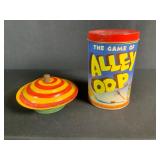 Tin Spinning Top Toy & Alley Oop Game