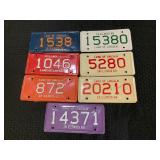 Motorcycle License Plates 1960ï¿½s