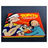 Popeye Crayon set by American Crayon in Tin Case