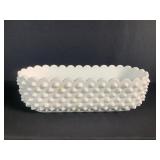 Fenton Milk Glass Hobnail Oblong Dish