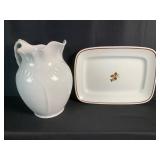 Ironstone Pitcher & Platter