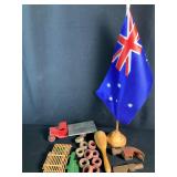 Wooden Truck, Game Pieces, Toy Tool Heads