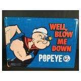 Popeye Metal Embossed Sign