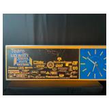 Volvo White Light Up Sign Clock