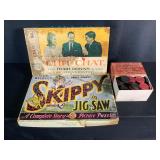 Vintage Milton Bradley Game Checkers Skippy Puzzle