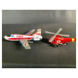 Japan Tin Friction Airplane & Helicopter