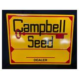 Campbell Seed Metal Embossed Sign