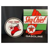 Texaco Fire-Chief Metal Signs