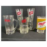 Stag, Schlitz, Miller Beer Glasses