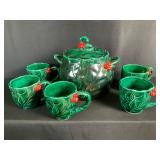 Lefton Holly Berry Bowl & Cups