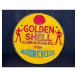Golden Shell Cast Iron Sign