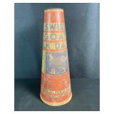 Swiss Goat Milk Dairy 1 Quart Wax Cone Milk Bottle
