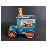 KO Yoshiya Wind Up Tin Circus Car From Japan