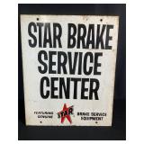 Star Brake Service Metal Double Sided Sign