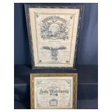 Marriage Certificates 1901 & 1903