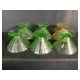 Uranium Glass Sherbet Cups