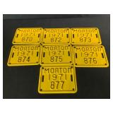 Vintage Morton Illinois Bicycle Plates 1970ï¿½s