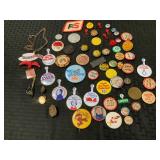 Vintage Advertising Buttons & Political Pins