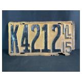 1915 Illinois License Plate