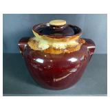 Roseville Stoneware Bean Pot with a Lid