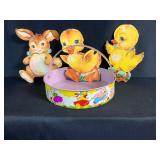 Easter Tin Basket & Decorations