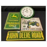 John Deere Metal Signs & Clock