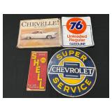 76 Decal, Chevelle Book, Shell Map, Chevy Sign
