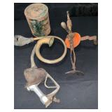 Drill, Horn, Oil Can, Gas Nozzle