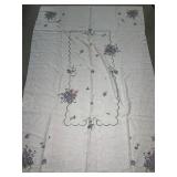 Embroidered Table Cloth 87 x 58 inches