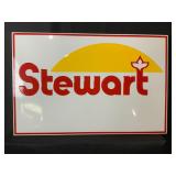 Stewart Metal Embossed Sign