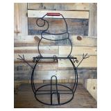 Snowman Wire Plate & Cup Holder