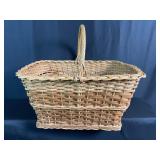 Woven Basket with Wood Bottom