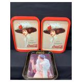 Coca-Cola Metal Trays-3 in the lot