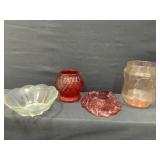 Carnival Dish Hocking Dish Pink Depression Jar