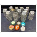 Vintage Glass Jars Zinc Lids & Vintage Lids