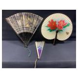 Antique Paper Fan Lot of 3