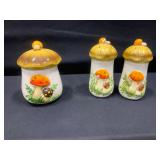 Merry Mushroom Salt & Pepper with Sugar Jar
