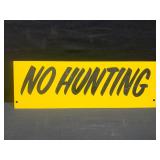 No Hunting Painted Metal Sign