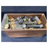 Wooden Drawer full of Radio Parts