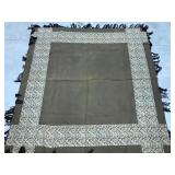 Fringed Vintage Throw 58 x 58 inches