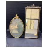 Vintage Mirror & Bubble Picture Frame