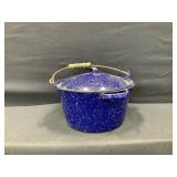 Blue Enamel Pot