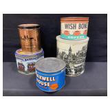 Coffee Tins and Candy Tins